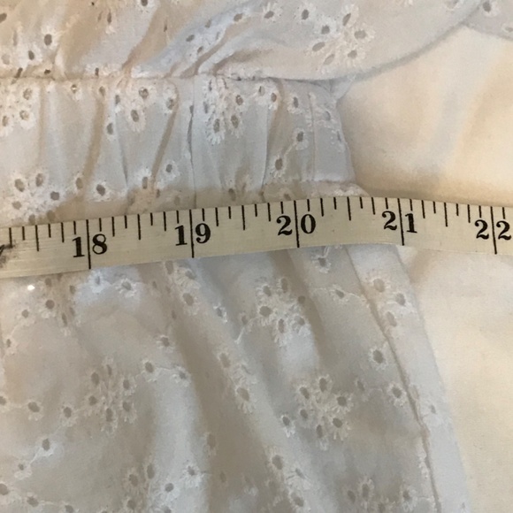 BAR lll Cotton Romper Shorts White Eyelet Bandeau Ruffle Women’s Plus Size 20 1X - Picture 13 of 15